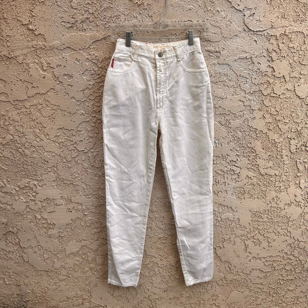 NWT Vintage Bongo Gene Montesano White High Waist Jeans Made USA Size 3